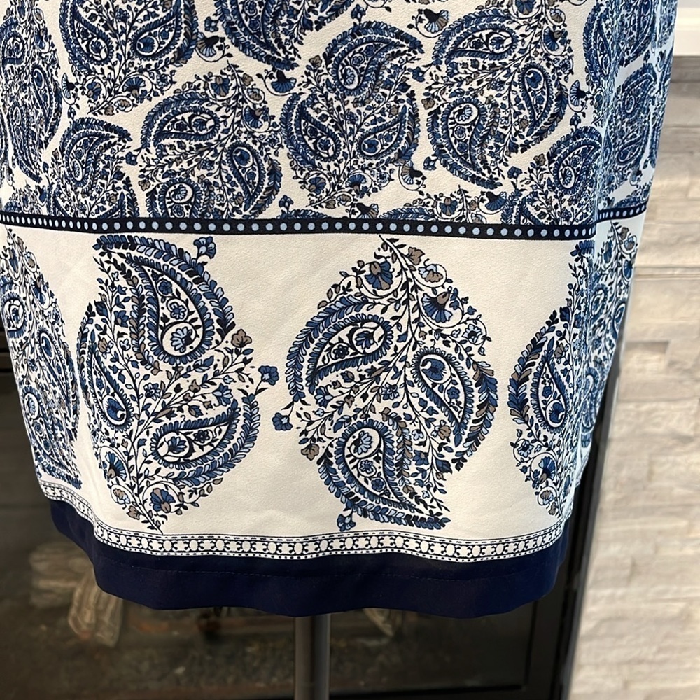 Lulus Taj Mahal Tour Blue Print Shift Dress size Medium - Picture 4 of 9